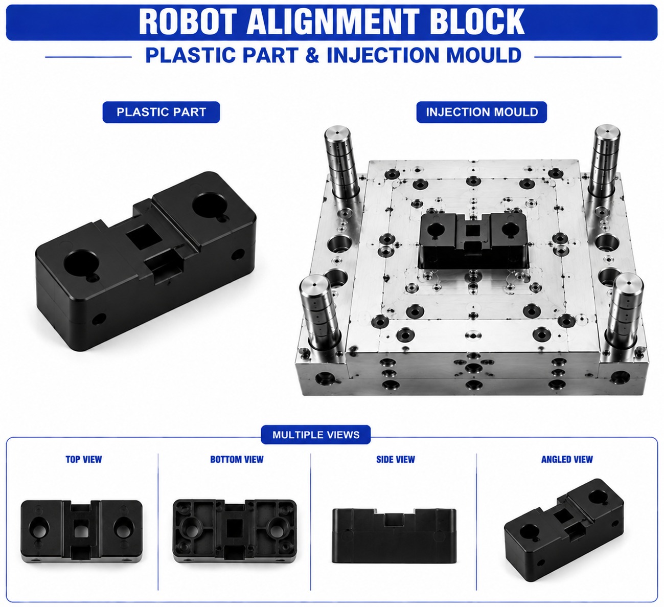 Robot Plastic Alignment Block Mould and Moulding Services
